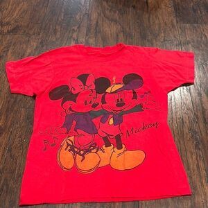 Vintage Disney 80s Single Stitch Shirt Small Minnie Mouse  Rare Mickey Minnie